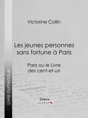 cover image of Les jeunes personnes sans fortune à Paris